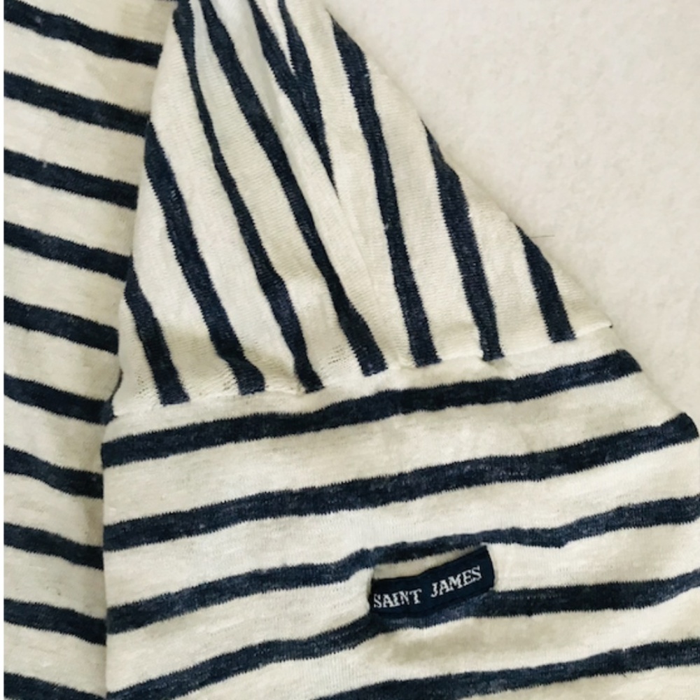 Jenni Kayne X Saint James dark blue Rue Drop Shoulder Tee medium - Picture 7 of 10